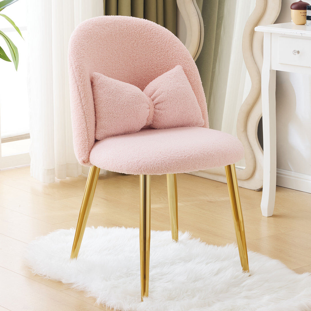 Winado Steel Accent Stool Blush 78.5cm H X 48cm W X 55.1cm D