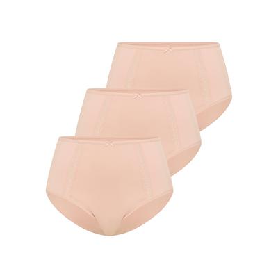 Taillenslip YSABEL MORA, Damen, Gr. M, beige, Obermaterial: 90% Baumwolle, 10% Elasthan, körpernah, Unterhosen Taillenslip, Spitze, elastisch, weich, formend, Baumwollmix