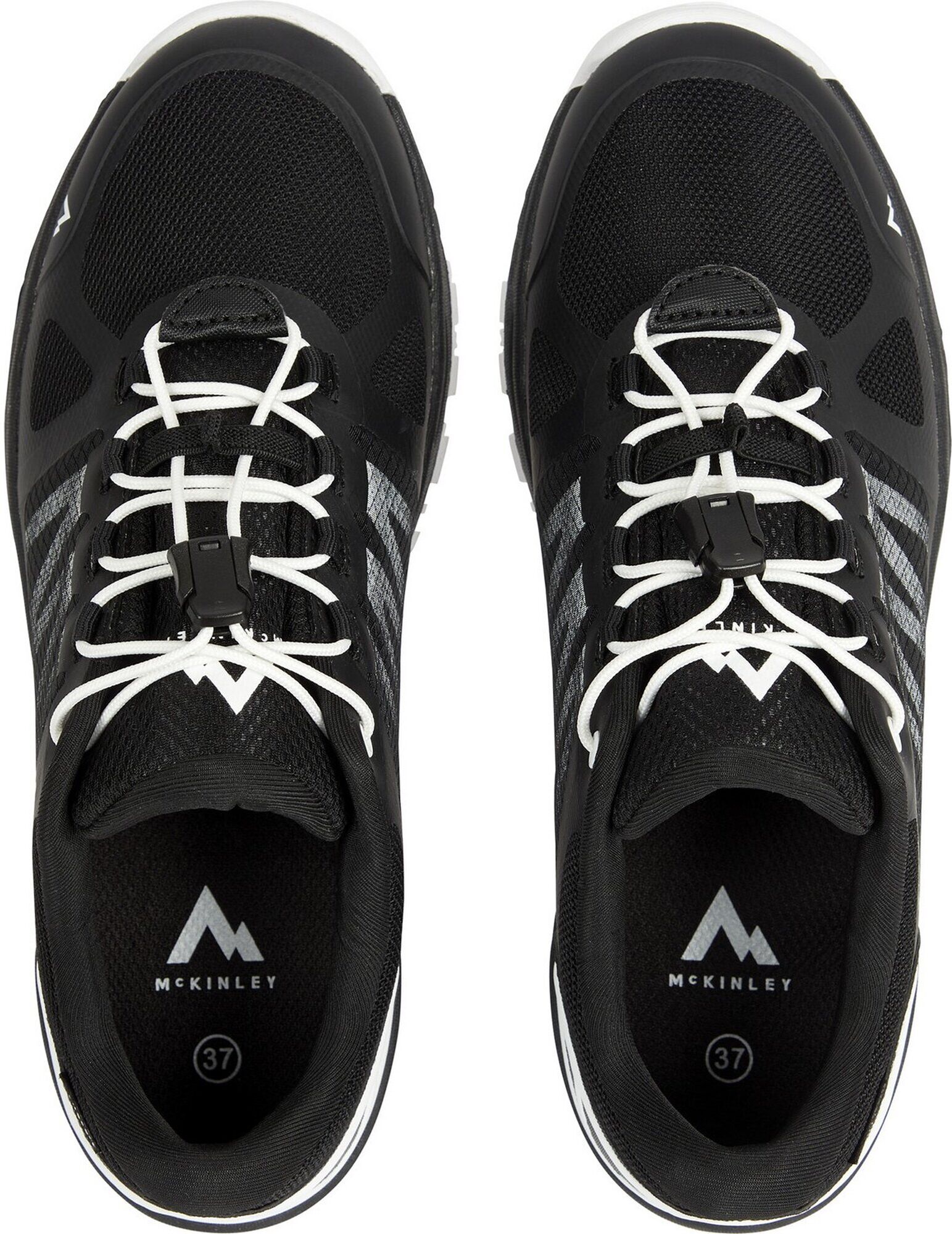 Wanderschuh MCKINLEY "Kansas III AQB J", Kinder, Gr. 32, schwarz, Synthetik, Textil, Schuhe Wanderschuh, wasserdicht - Grösse 32-34 mit Klettverschluss schwarz 32