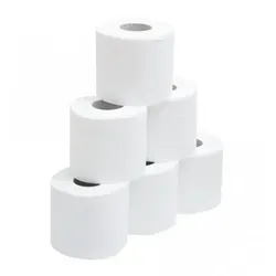 Doppellagiges, weiches Haushalts-Toilettenpapier. 108 Rollen in einem Ballen