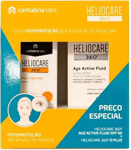 Heliocare 360º Age Active Fluido 50ml + D Plus x30 Cápsulas