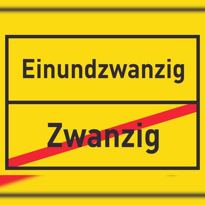 HB-Druck Einundzwanzig Zwanzig Schild Ortsschild A3 (297x420mm)