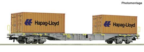 Roco 6600304 Güterwagen DC Containertragwagen, Gattung Sgns, der Polnischen Staatsbahnen