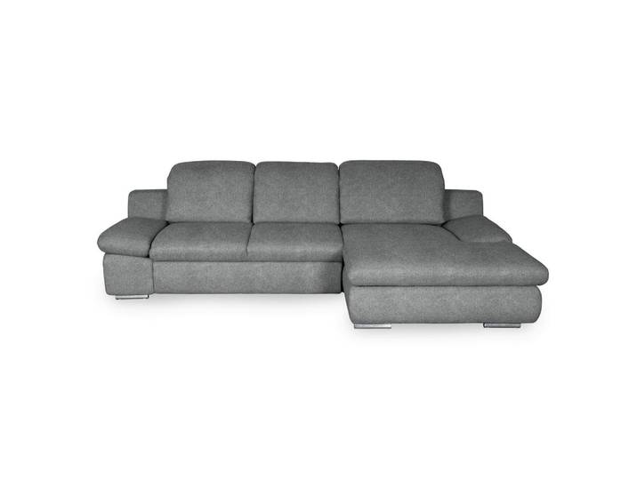 Ecksofa Isona Dunkelgrau Chenille