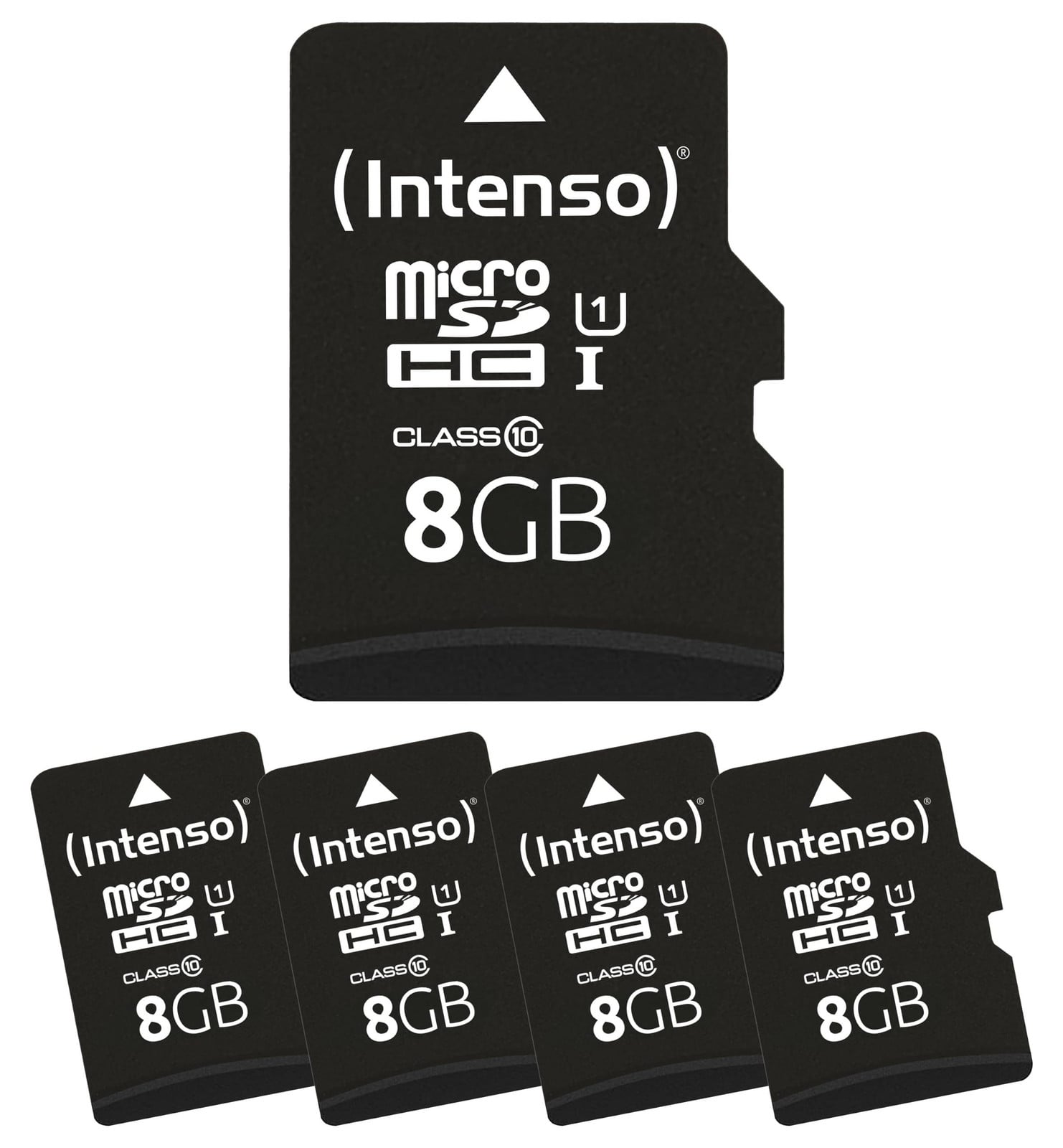 Intenso MicroSDHC Premium MicroSD-kaart UHS-I Klasse 10, 5x 8 GB