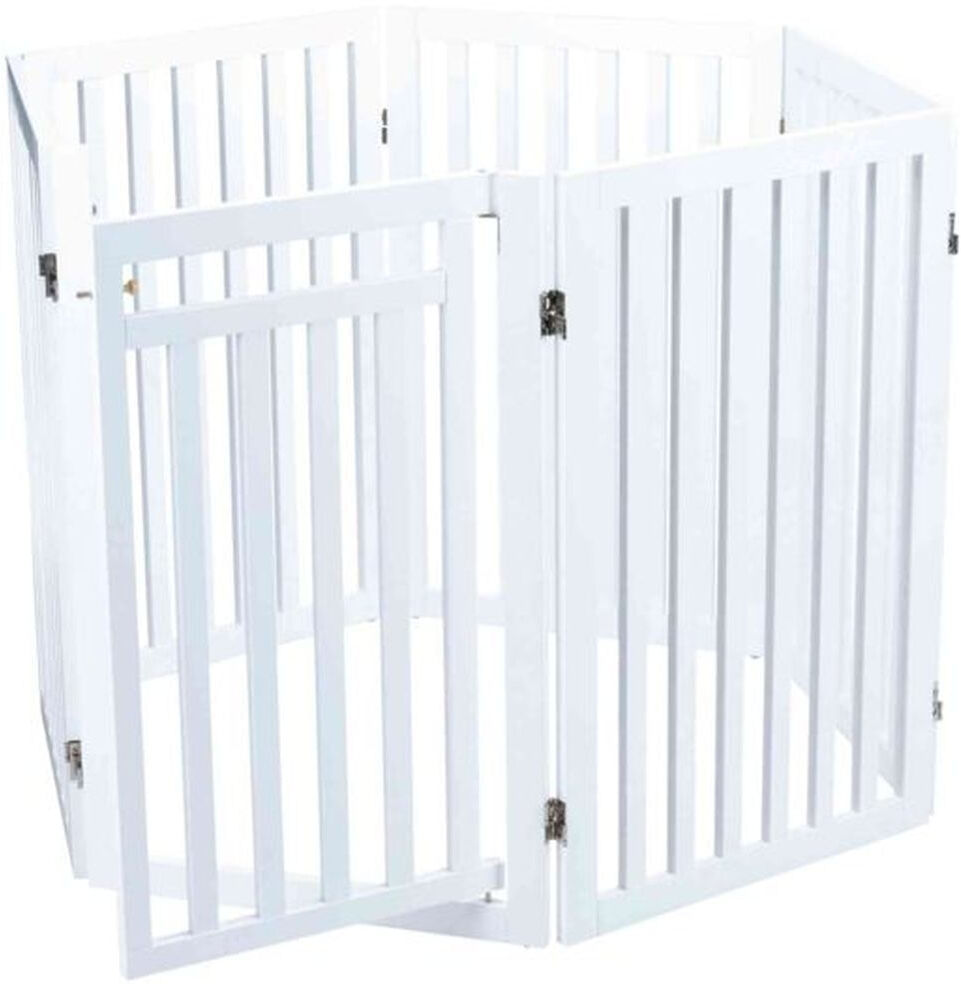 Trixie Cancelletto con Porta in MDF Bianco 60-160X81CM