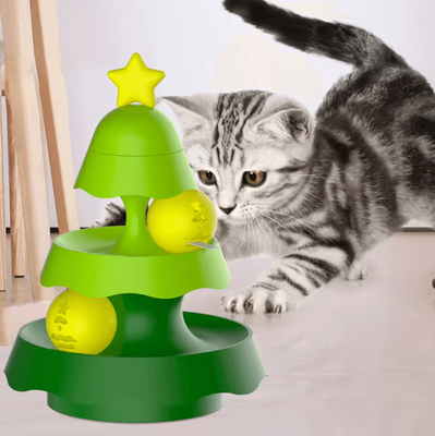 Inspire Curations Roast Drumstick 360 Slow Feeder Treat Toy For Cats green