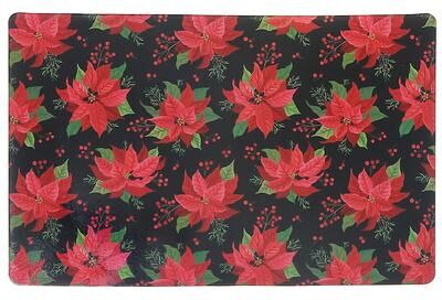 IH Casa Decor Plastic Placemat Multi Poinsettia - Set of 12