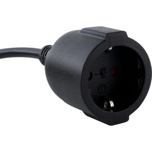 REV-Ritter Verlängerungskabel für innen, Schutzkontakt, Kabeltyp H05VV-F aus Kunststoff, schwarz, 3 m