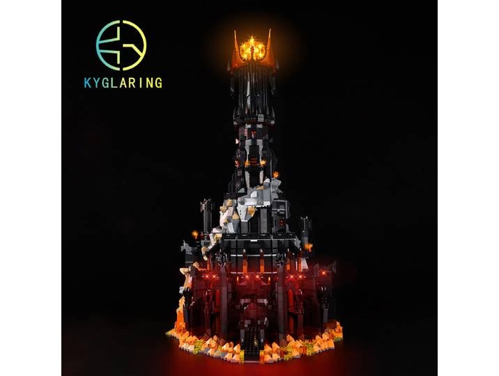 Kyglaring-décennie s de construction Le Seigneur des anneaux, kit d'éclairage LED, jouets modèles, Barad-Dûr, sans modèle, 10333