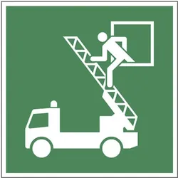 LimarLite Rettungszeichen »Rettungsausstieg [E017]« 20 x 20 cm Folie (0,4 mm), 20x20 cm