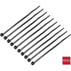 TRU COMPONENTS TC-12533316 Kabelbinder 100 mm 2.5 mm Schwarz 100 St.
