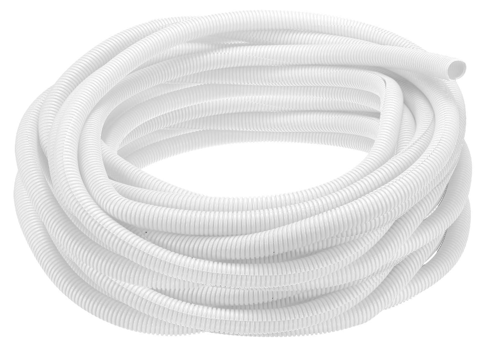 Kabelschutzschlauch 20 mm, 30 m, weiß, hitze- und kältebeständig