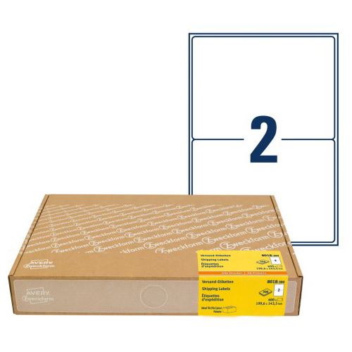 AVERY Zweckform 600 Versandetiketten 8018-300 weiß 199,6 x 143,5 mm