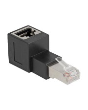 Delock RJ45 Stecker zu Buchse Adapter Cat.6A 90 grad nach oben gewinkelt Netzwerk CAT 6a (87861)