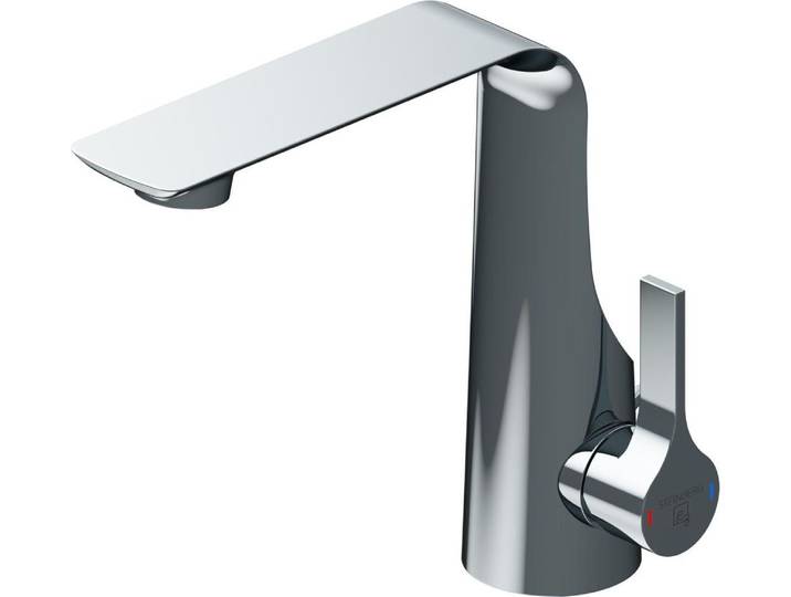 Steinberg Serie 290 Waschtisch-Einhebelmischer, mit Keramikkartusche, mit Ablaufgarnitur, Ausladung 150mm, 2901000