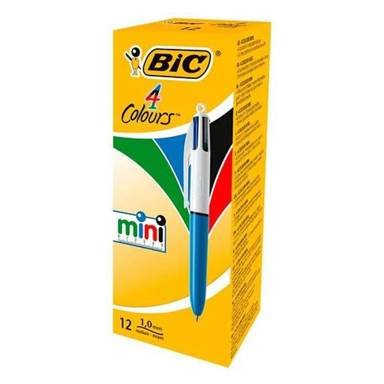 Bic 895958 Kugelschreiber Schwarz, Blau, Grün, Rot Einziehbarer Clip Kugelschreiber 12 Stk. (12x) (895958)