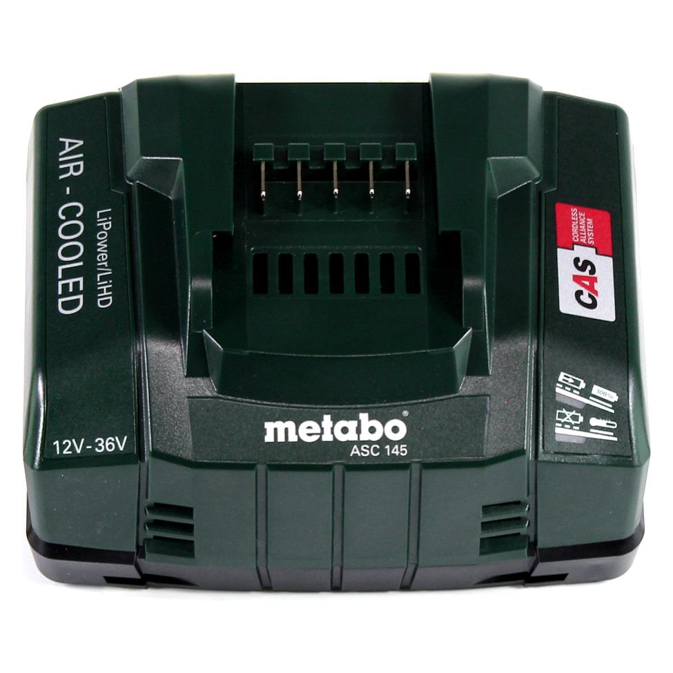 Metabo AG 18 Akku Gebläse 18 V + 2x LiHD Akku 8,0Ah + Ladegerät (Akkubetrieb, Laubbläser) (AG 18)