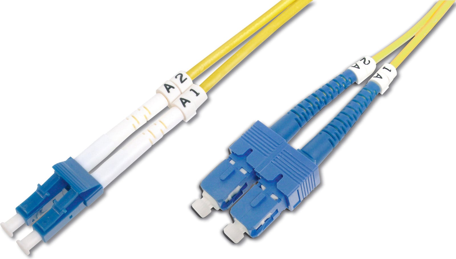 DIGITUS DK-2932-02 Glasvezel patchkabel LC-Duplex naar SC-Duplex OS2, 2,0 meter