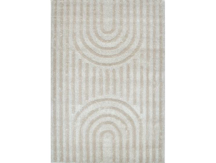 Tapis de salon motif arc de cercle crème 200x290