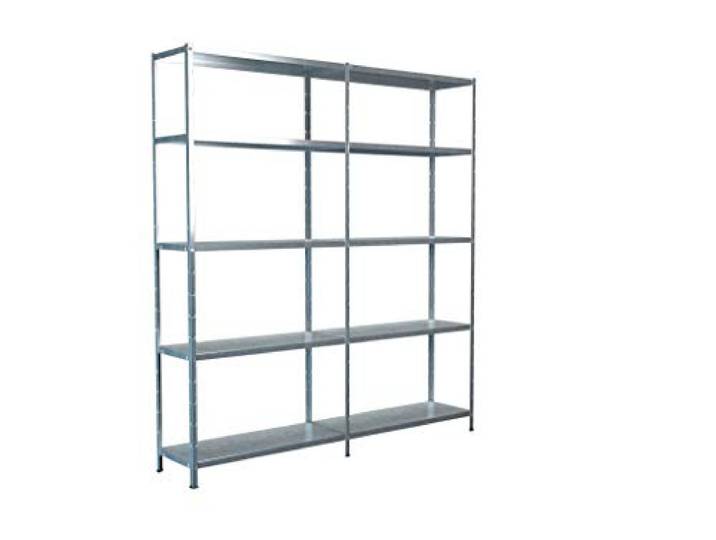 Schulte Regalwelt Lagerregal mit 10 PowerMAX-Fachböden verzinkt, 200x180x35cm, Steckregal mit einfacher Montage ohne Verschrauben, Traglast je Boden 85 Kg