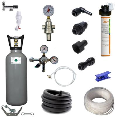 BieTal® Anschlußpaket Sprudel Tafelwassergerät Aktivkohle Filter 6Kg CO2 Untertisch UTK