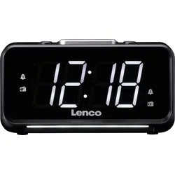 LENCO CR-28BK - UKW-Radiowecker, LED-Display mit Nachtlicht