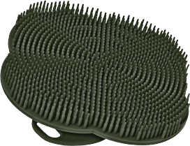 USA Free Shipping Shop Silicone Body Scrubber & Scalp Massage Brush For Deep Cleansing And Gentle Exfoliation armygreen