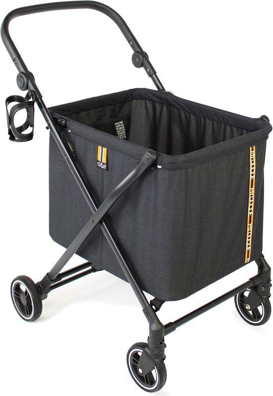 Einkaufstrolley - Klappbarer Wagen - Tragfähigkeit: 25 kg - 4 Räder mit Federung - Ideal für Einkäufe in der Stadt