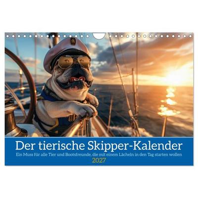 Der tierisch Skipper-Kalender (Wandkalender 2027 DIN A4 quer), CALVENDO Monatskalender