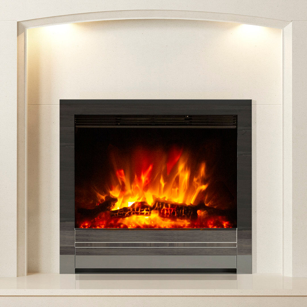 Flare Beam 22" Inset Electric Fire Black Nickel
