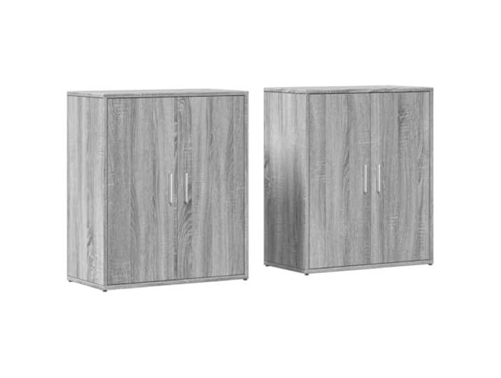 GFMGUEMV Sideboards 2 STK. Grau Sonoma-Eiche 60x31x70 cm Holzwerkstoff 2er-Set, Stauraum, pflegeleichte Oberfläche, vielseitig nutzbar, wandmontage erforderlich