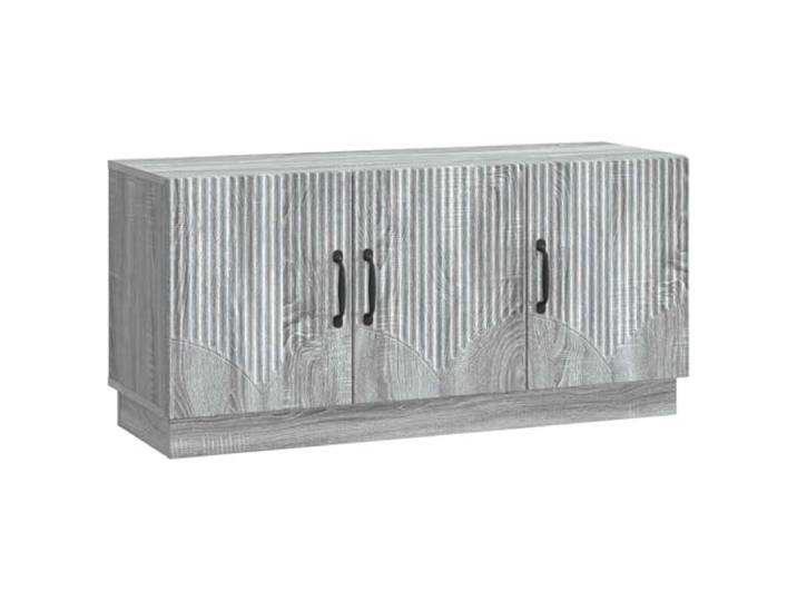 LMTYOENFG TV-Schrank Lowboard 99x34,5x47 cm Sonoma-Grau Modernes Lowboard mit 3 Schwenktüren und Kabeldurchlass für geordnete Medien im Wohnzimmer und Büro.