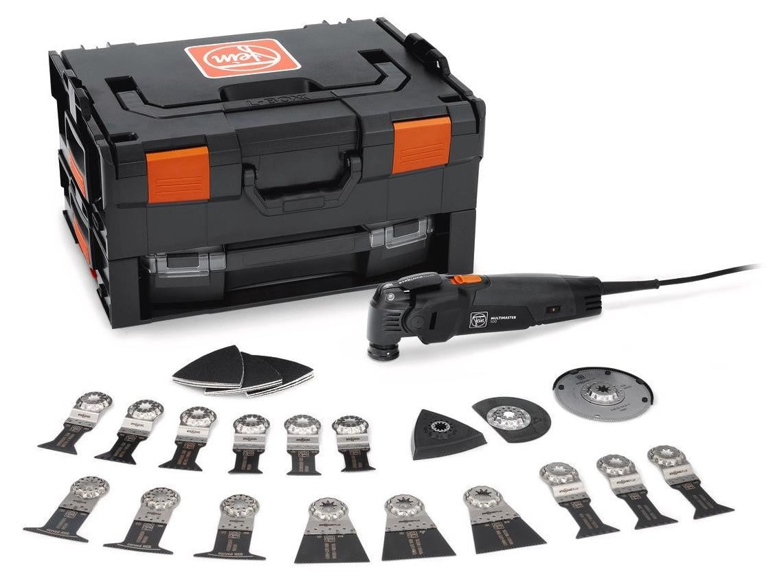 Fein MM 500 Plus Multifunctioneel gereedschap, 350 W, Starlock Plus Black Edition met 33 accessoires en L-Boxx