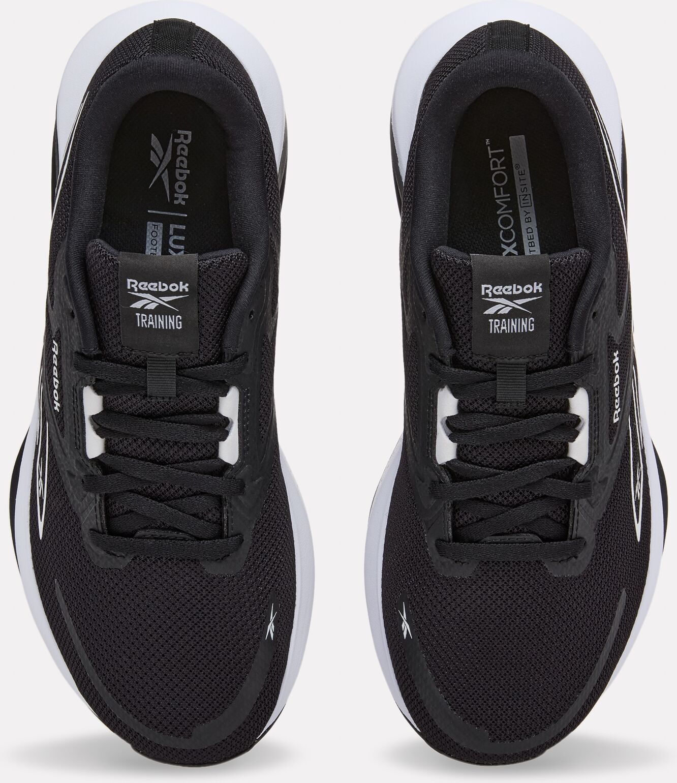 Trainingsschuh REEBOK "NANOFLEX TR 3", Herren, Gr. 45,5, schwarz-weiss (schwarz, ftw weiß), Synthetik, Textil, Schuhe Trainingsschuh, mit breiter Sohle für mehr Stabilität beim Krafttraining schwarz, ftw weiß 45,5