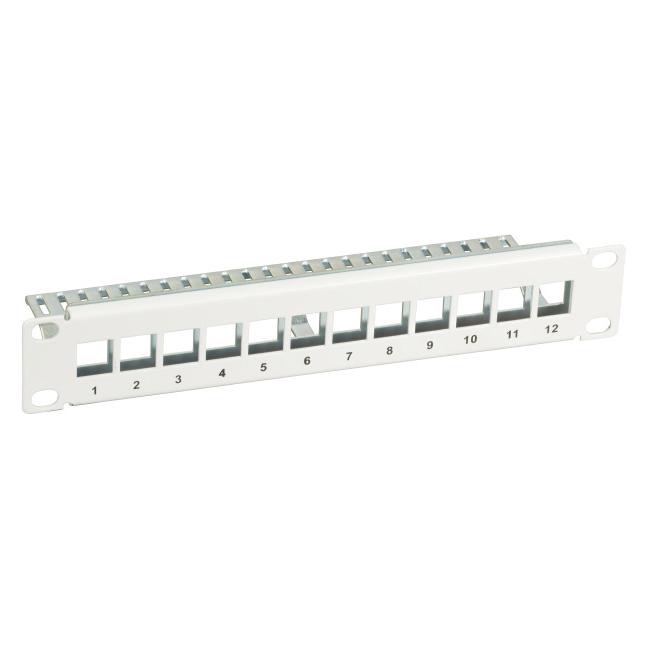 EFB Elektronik 10" 1HE Verteilerfeld für 12 x Keystone, RAL7035 (235185)