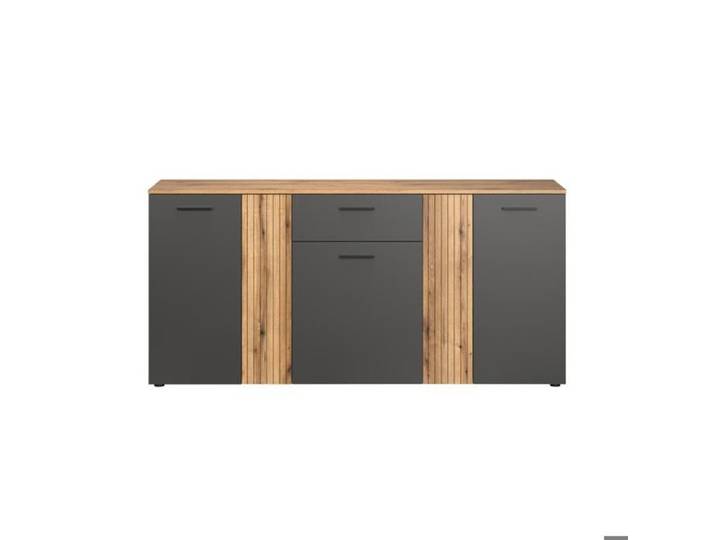 Esteban buffet 5 portes 1 tiroir anthracite.