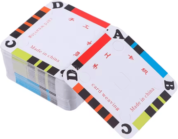 Inspire Curations 100 Piece Tablet Weaving Cards Set For Loom And DIY Weaving a 100pcs
