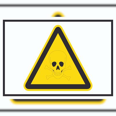 HB-Druck Vorsicht Giftige Stoffe Symbol Schild A0 (841x1189mm)