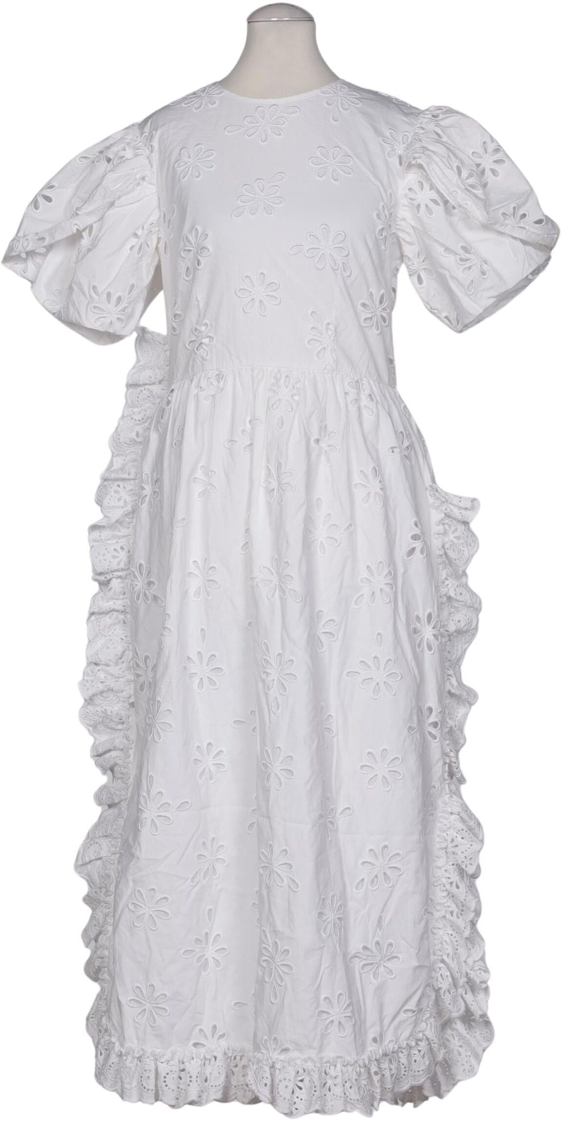 Simone Rocha x H&M Damen Kleid, Weiß, Gr. EU 36, Baumwolle / Synthetik - Second Hand