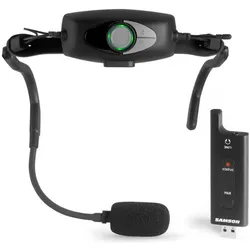 Samson AirLine XD Drahtloses USB-Headset (Kabellos, USB-A), Office Headset, Schwarz
