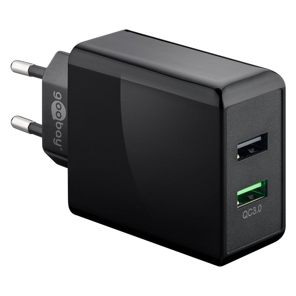 Goobay Dual USB-A Schnellladegerät (28 W, 2 Ports) (44956)