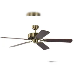 Pepeo Deckenventilator Potkuri Messing antik / Mahagoni 132