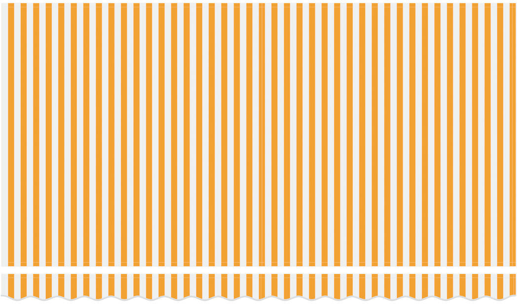 17 Stories Modern Awning Replacement Fabric Yellow/White Striped 380 cm W x 194 cm D