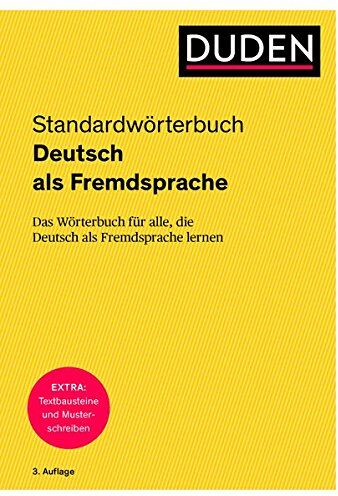 Dudenredaktion - Duden - Deutsch als Fremdsprache - Standardwörterbuch: Das Wörterbuch für alle, die Deutsch als Fremdsprache lernen - Preis vom 17.10.2026 19:25:27 h