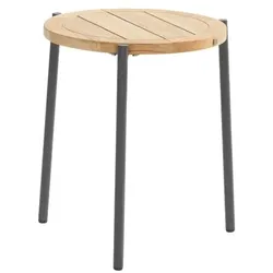 idyl Beistelltisch Gelta ⌀ 45 cm Teak Braun