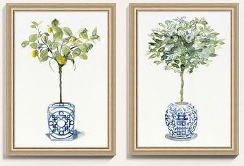 "Porcelain Canopy Art - Print II, 32"" x 23"" - Ballard Designs"