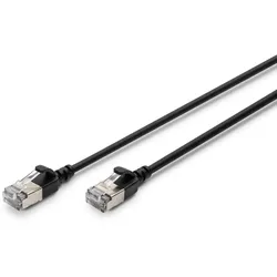 Digitus CAT 6A F-FTP Slim Patchkabel, 1,5m, Schwarz