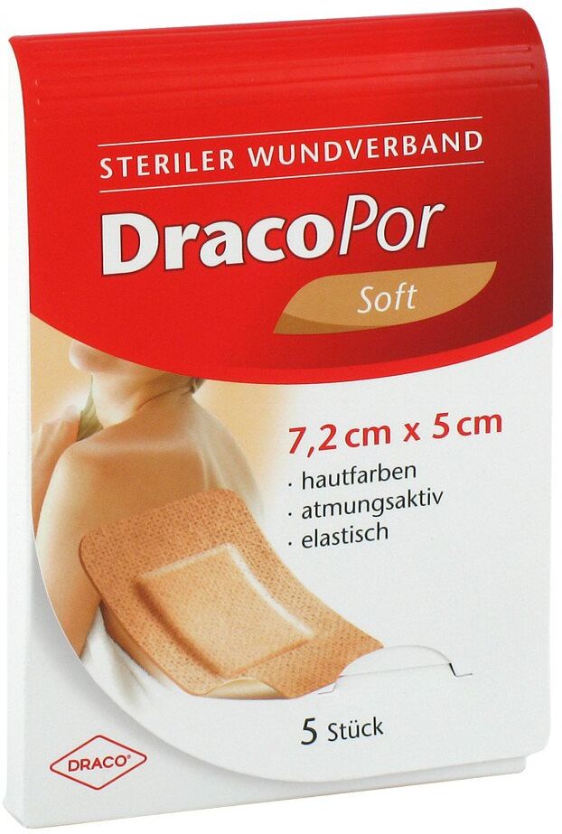 Dracopor Wundverband 5x7,2 cm steril hautfarben