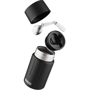 SIGG Thermobehälter Gemstone Food Jar 8734.20, Edelstahl, hält 14 h warm, obsidian, auslaufsicher, 750 ml